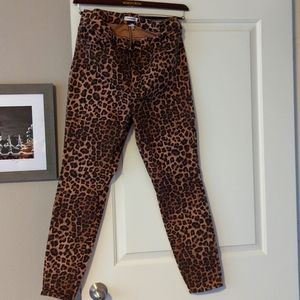 Good American Good Waist Size 16 Cheetah Print Denim Worn 1x